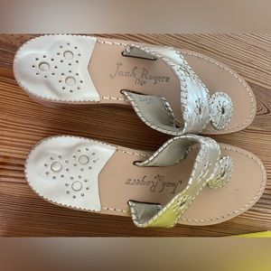 Jack Rogers platinum Sandals with box